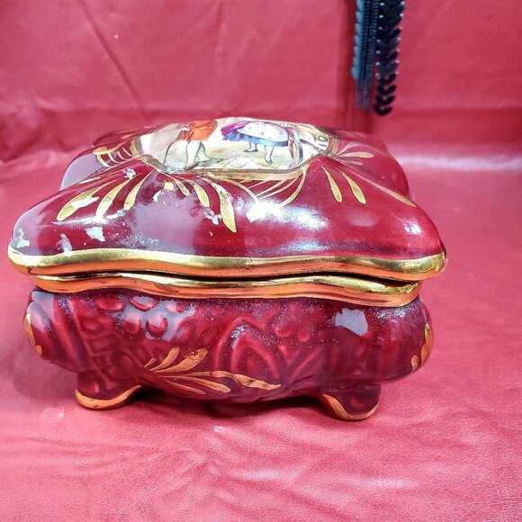 H. Bequet quaregnon Cigarette Box & Set of Ashtray - Picture 2 of 12